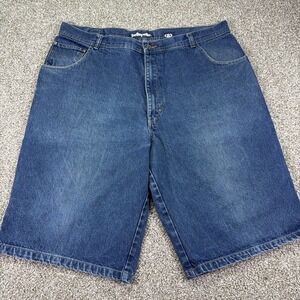 Y2k Baggy Pelle Pelle Jean Shorts Dark Wash Carpenter Style Hiphop 42/14
